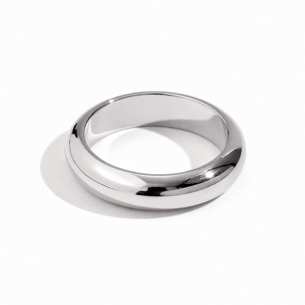 Zilvaré Classic Dome Ring – Luxe zilverkleurige ring