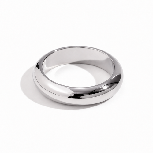 Zilvaré Classic Dome Ring – Luxe zilverkleurige ring