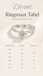 Zilvaré Solène Ring – Verfijnde zilverkleurige ring met zirkonia en twist design