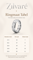 Zilvaré Mauro Ring - Roestvrijstalen ring met modern chevron design