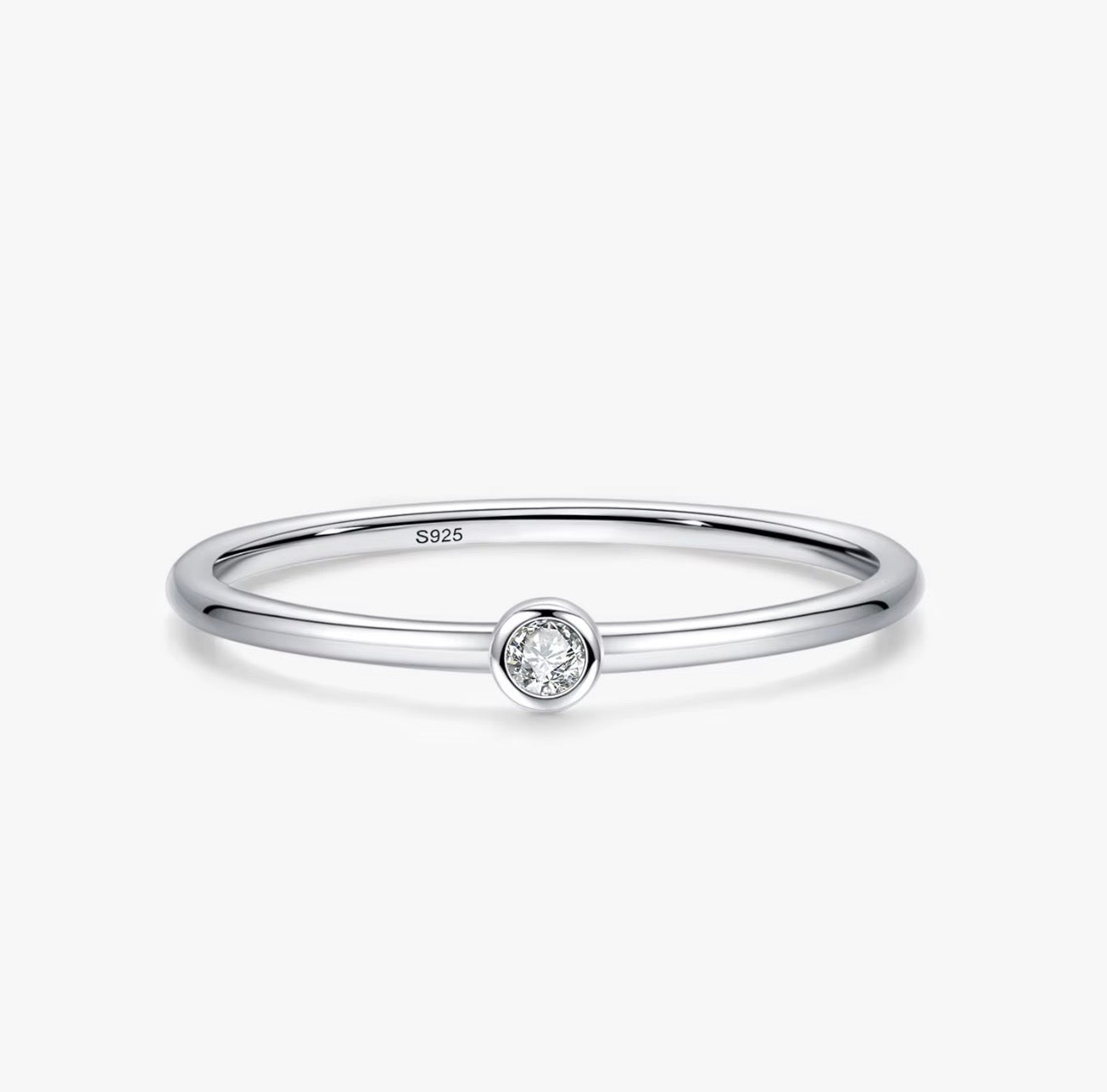 Zilvaré Amélie Ring - Verfijnde zilveren ring met subtiele zirkonia-steen