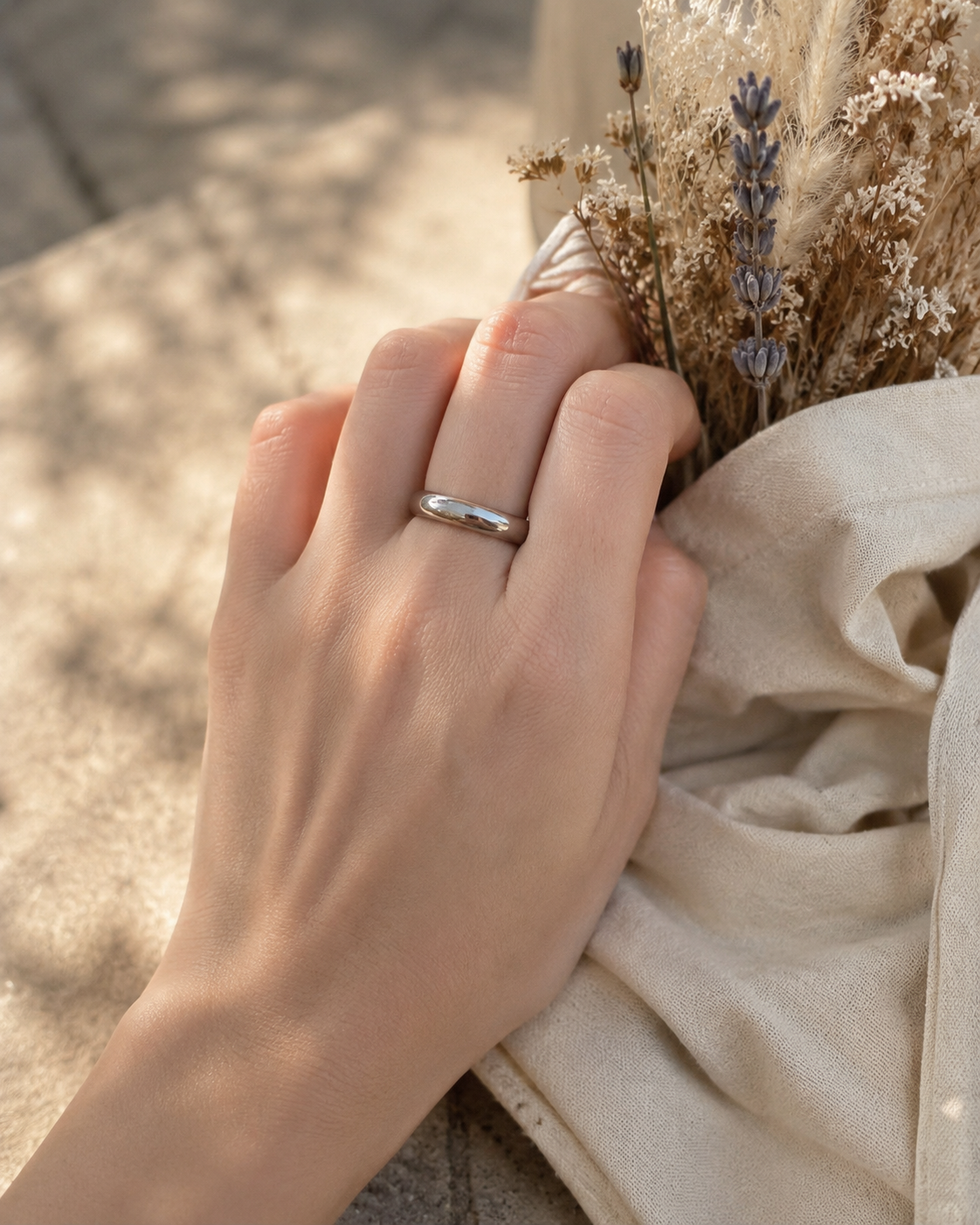 Zilvaré Classic Dome Ring – Luxe zilverkleurige ring