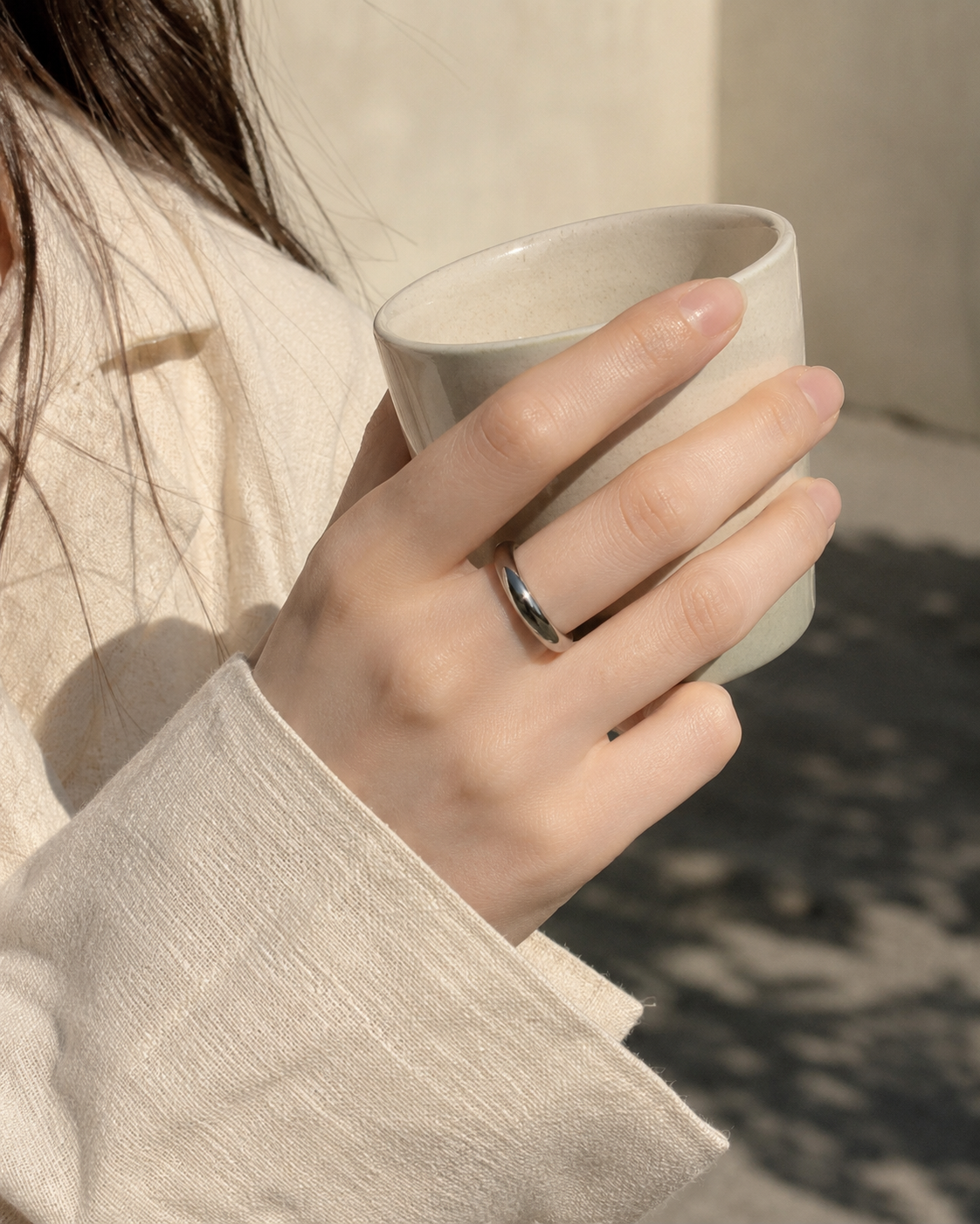 Zilvaré Classic Dome Ring – Luxe zilverkleurige ring