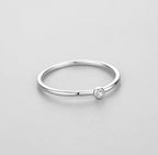 Zilvaré Amélie Ring - Verfijnde zilveren ring met subtiele zirkonia-steen