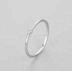 Zilvaré Amélie Ring - Verfijnde zilveren ring met subtiele zirkonia-steen