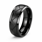 Zilvaré Mauro Ring - Roestvrijstalen ring met modern chevron design