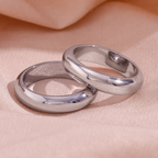 Zilvaré Classic Dome Ring – Luxe zilverkleurige ring