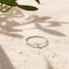 Zilvaré Amélie Ring - Verfijnde zilveren ring met subtiele zirkonia-steen